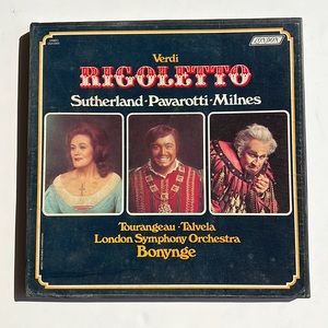 Vintage vinyl record box set. Verdi Rigoletto